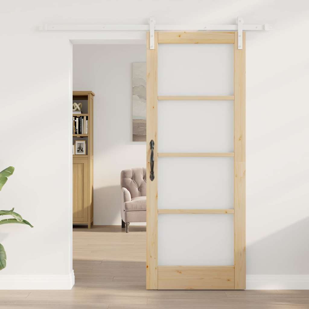 Sliding Door ORKDAL Brown 78 x 202 cm Solid Pine wood