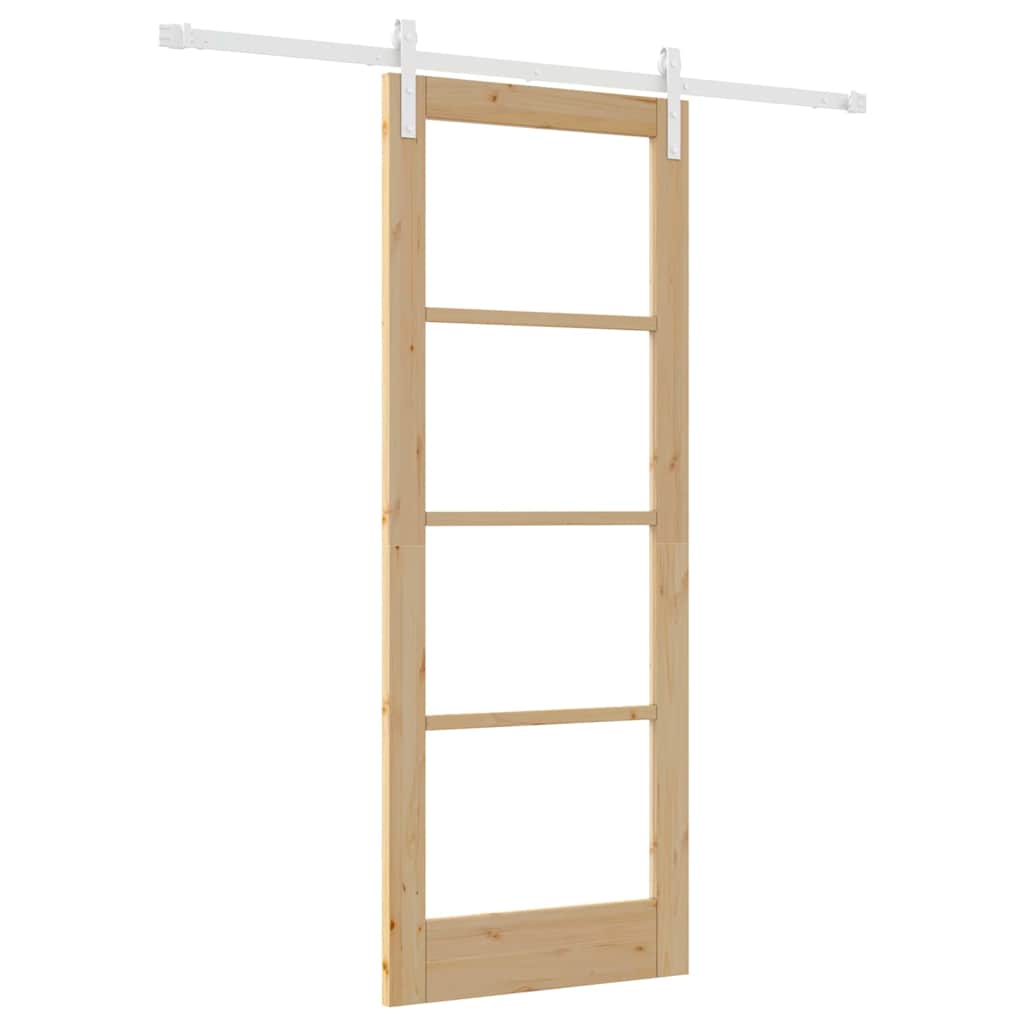 Sliding Door ORKDAL Brown 78 x 202 cm Solid Pine wood