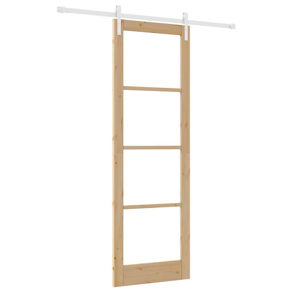 Sliding Door ORKDAL Brown 78 x 232 cm Solid Pine wood