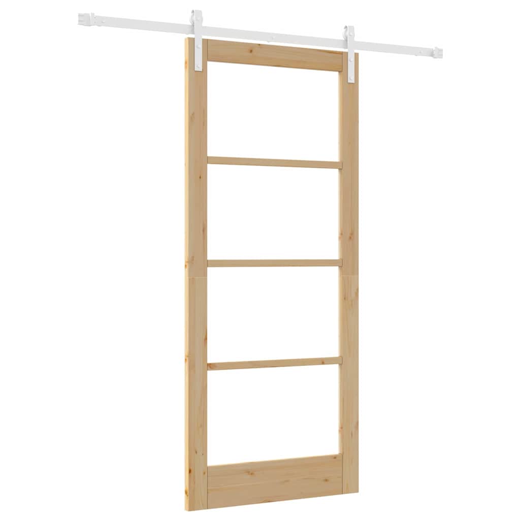 Sliding Door ORKDAL Brown 86 x 198.5 cm Solid Pine wood