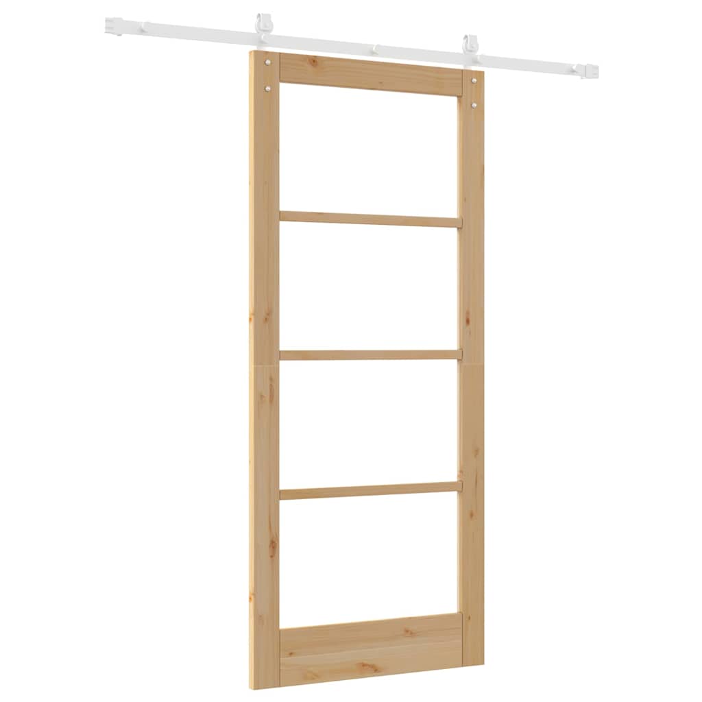 Sliding Door ORKDAL Brown 86 x 198.5 cm Solid Pine wood