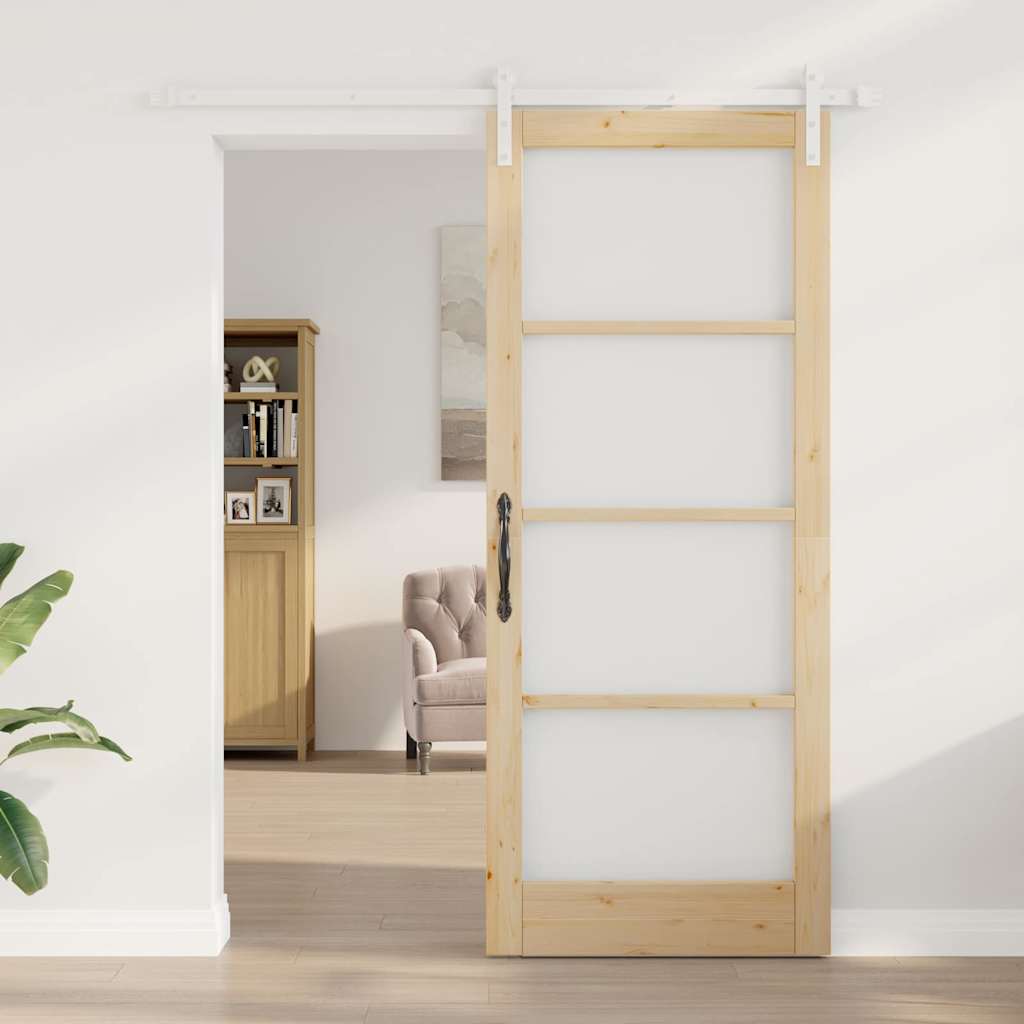 Sliding Door ORKDAL Brown 86 x 211 cm Solid Pine wood