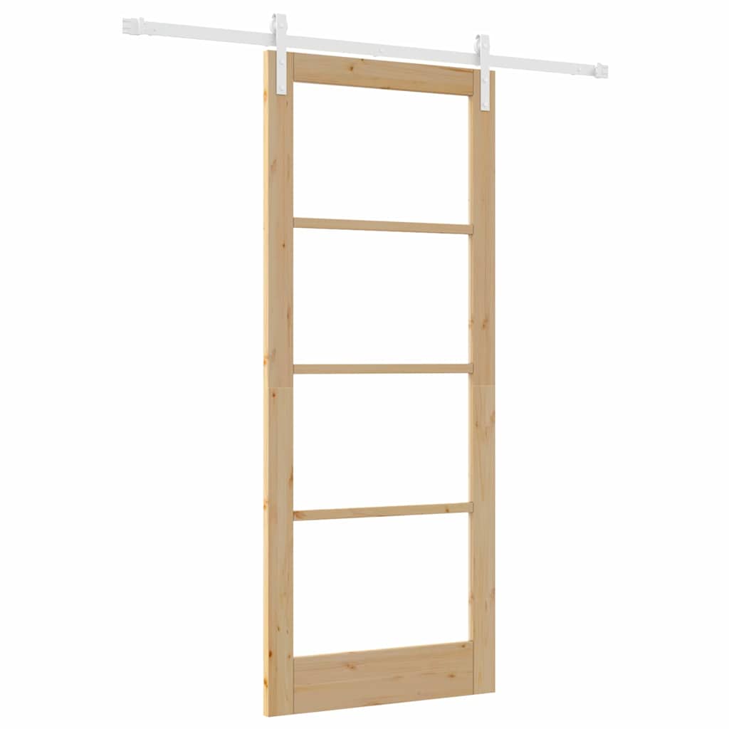 Sliding Door ORKDAL Brown 86 x 211 cm Solid Pine wood