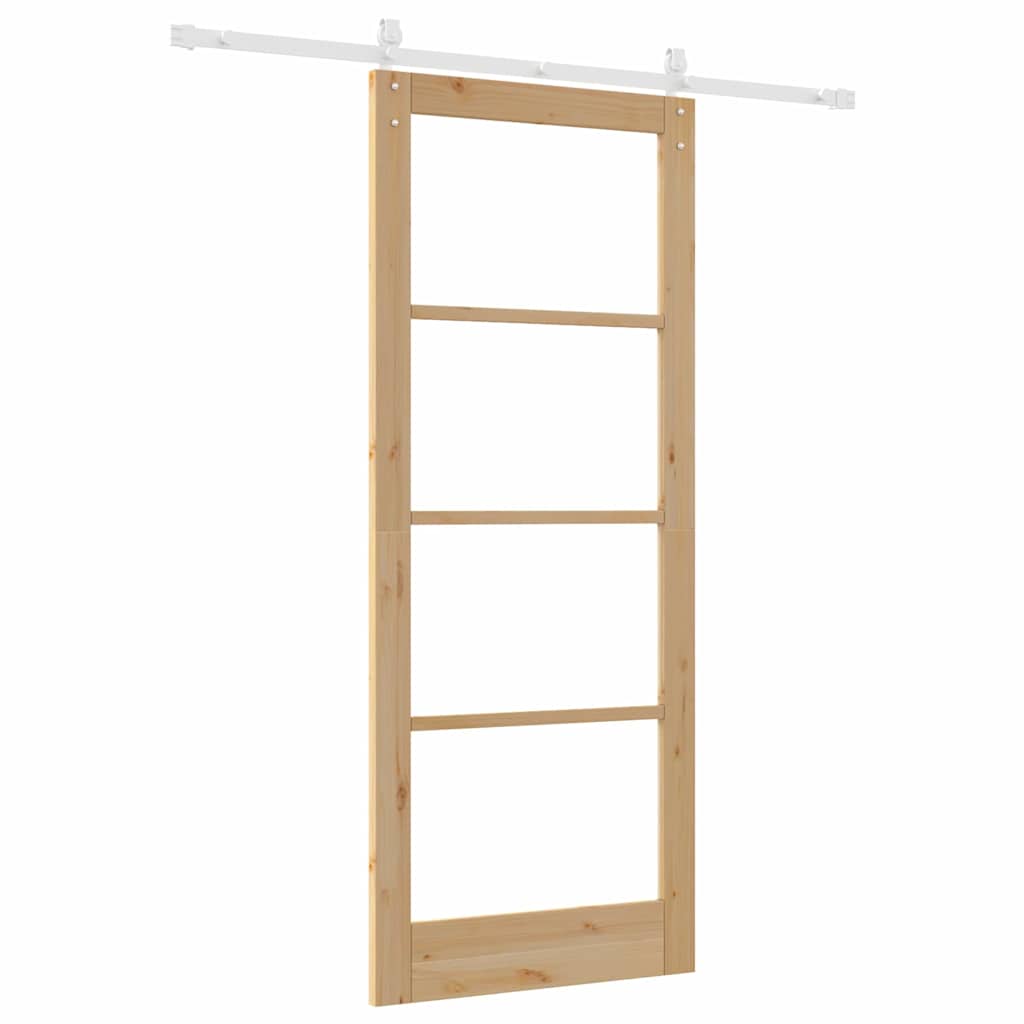 Sliding Door ORKDAL Brown 86 x 211 cm Solid Pine wood