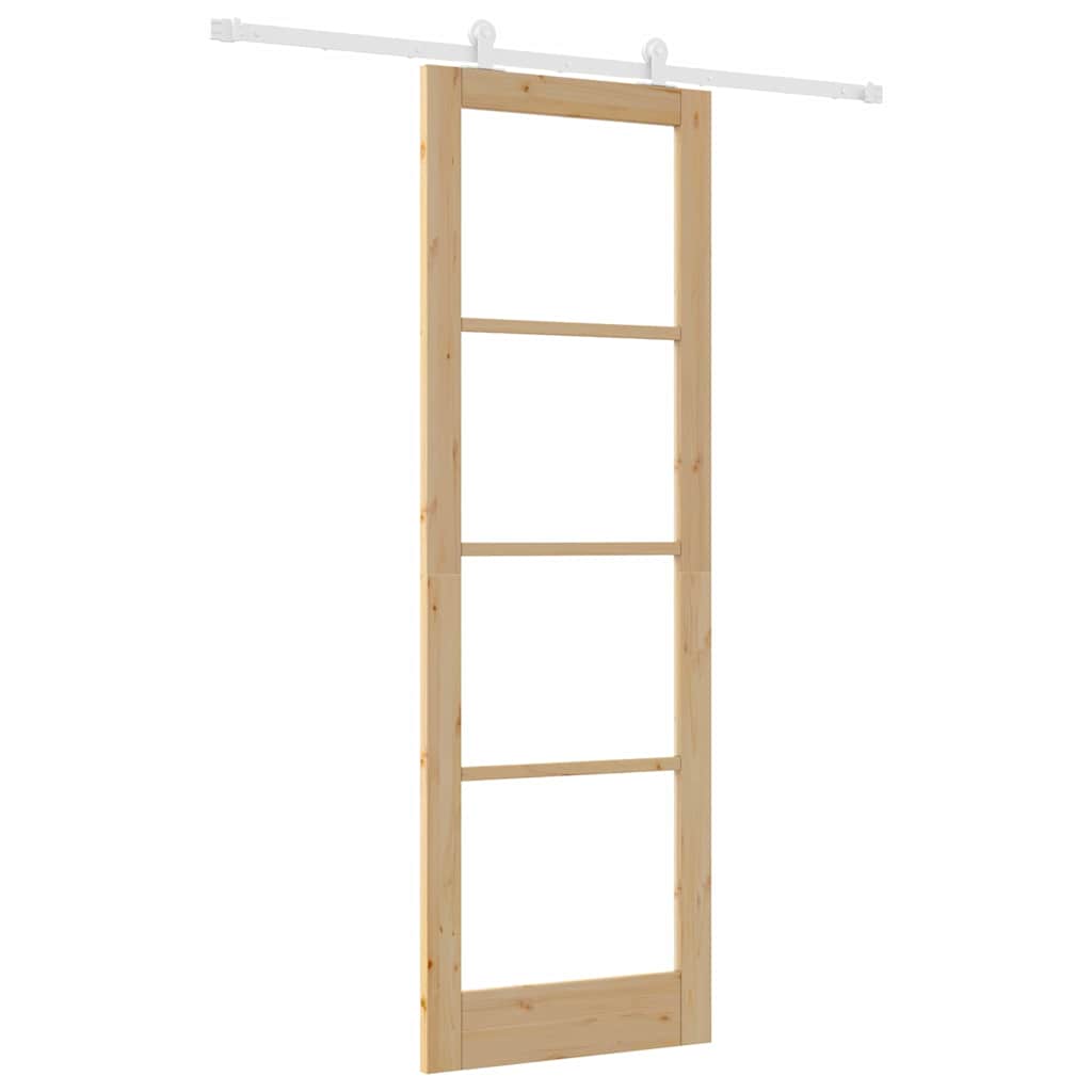 Sliding Door Manual ORKDAL Brown 78 x 232 cm Wood and metal