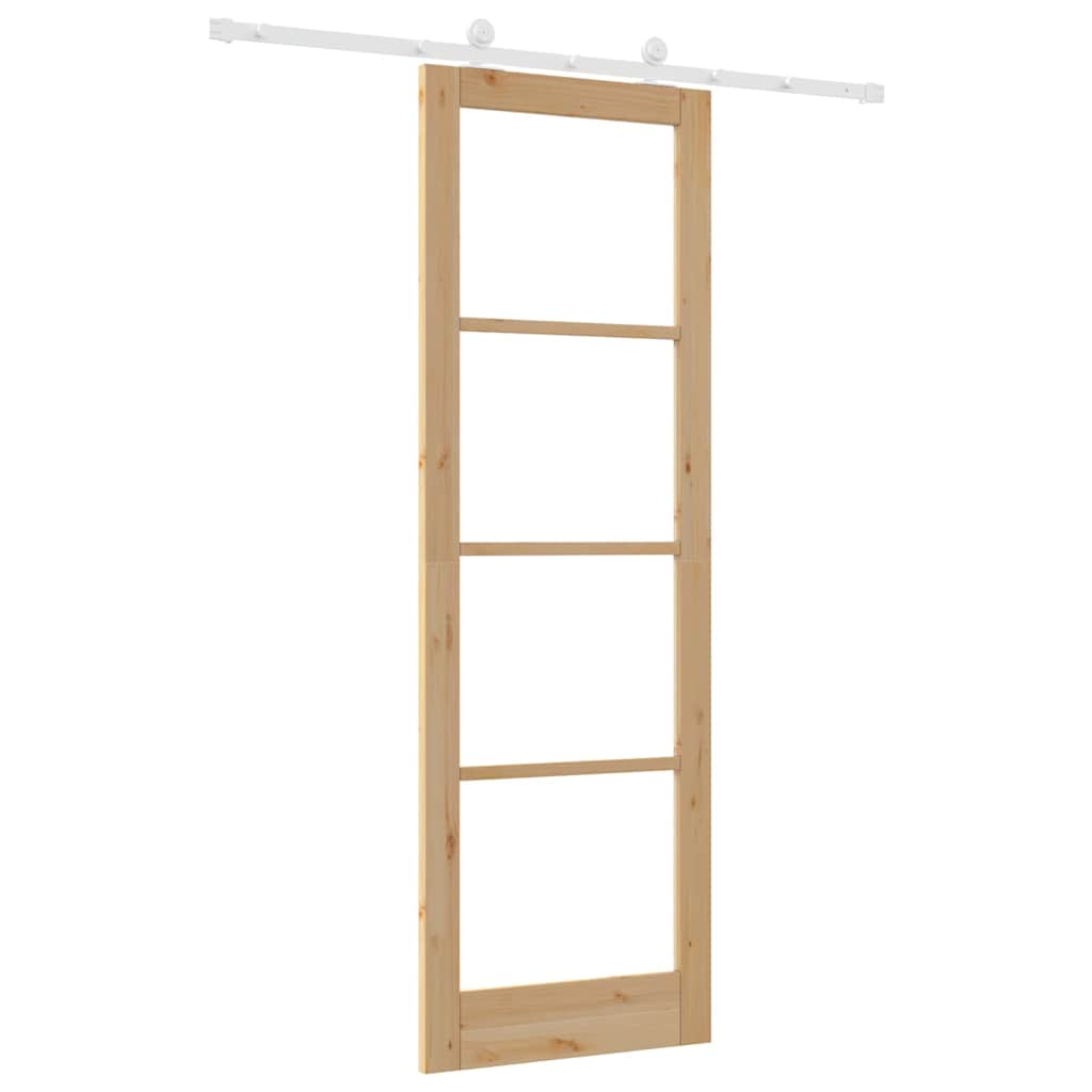 Sliding Door Manual ORKDAL Brown 78 x 232 cm Wood and metal