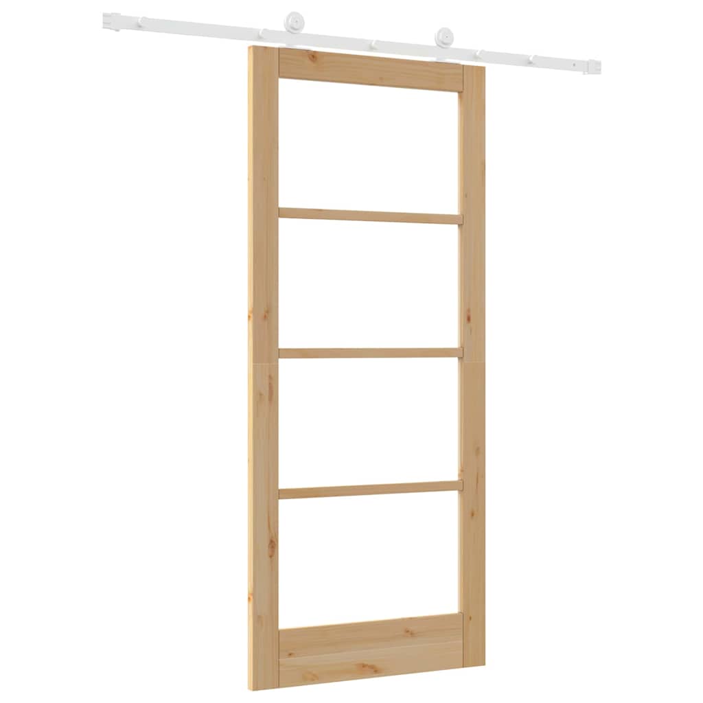 Sliding Door Manual ORKDAL Brown 86 x 198.5 cm Wood and metal