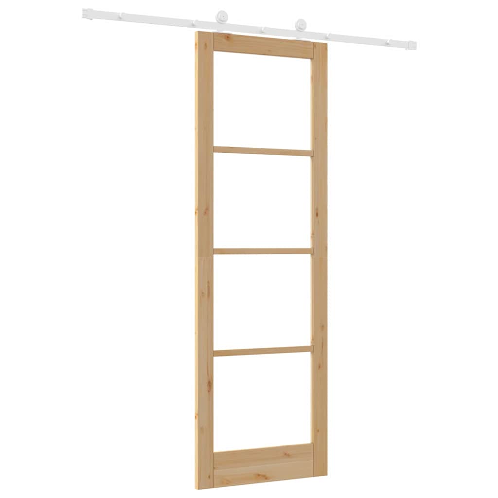 Sliding Door Manual ORKDAL Brown 78 x 232 cm Wood and metal
