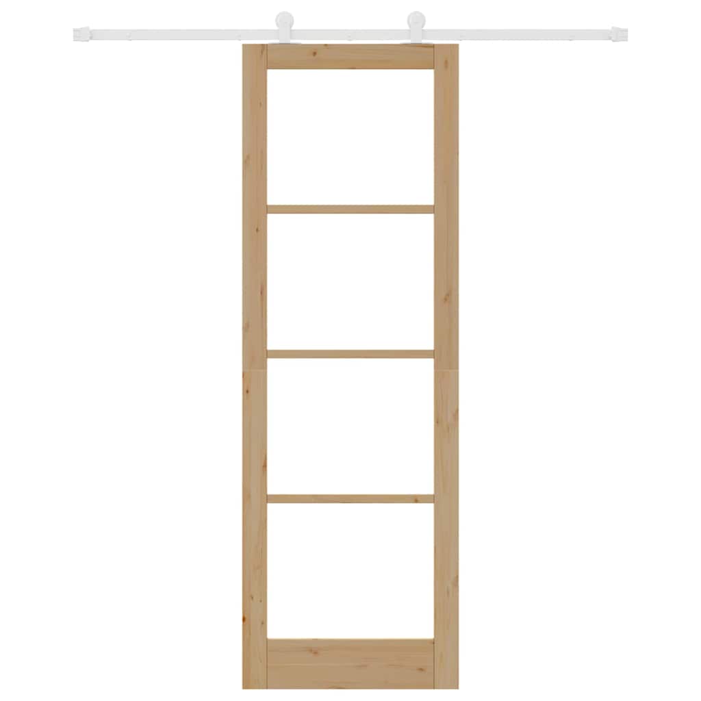 Sliding Door Manual ORKDAL Brown 78 x 232 cm Wood and metal