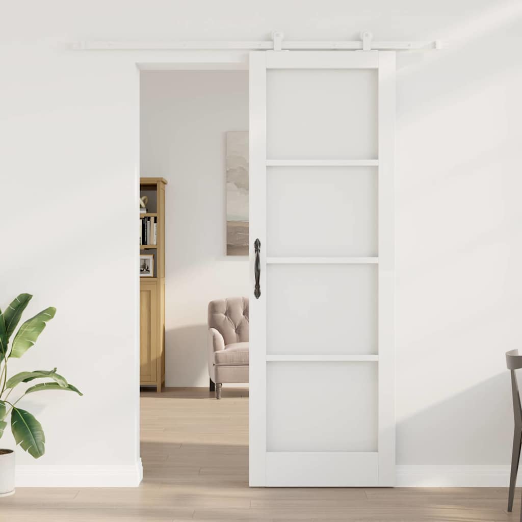 Sliding Door Manual ORKDAL White 78 x 232 cm Wood and metal