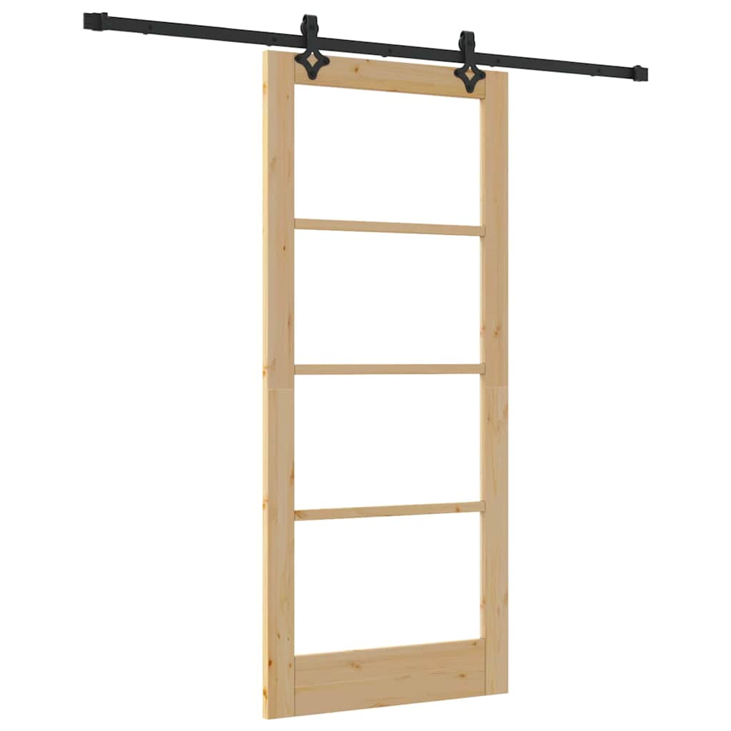 Sliding Door Manual ORKDAL Brown 86 x 198.5 cm Wood and metal