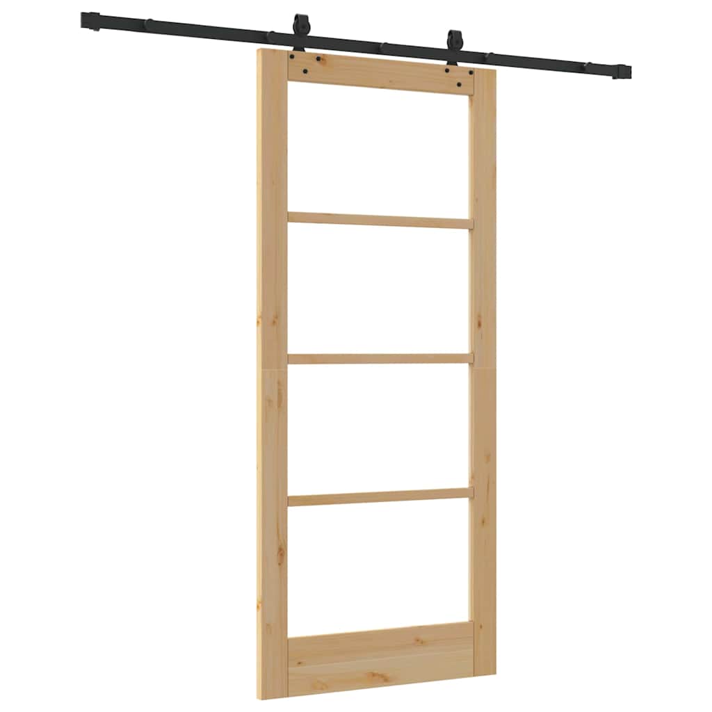 Sliding Door Manual ORKDAL Brown 86 x 198.5 cm Wood and metal