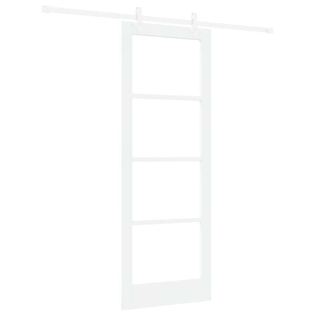 Sliding Door Manual White 78 x 211 cm Wood and metal
