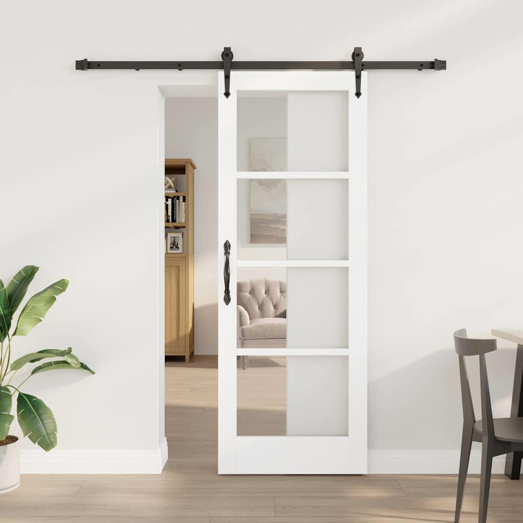 Sliding Door Manual White 73.5 x 198.5 cm Wood and metal