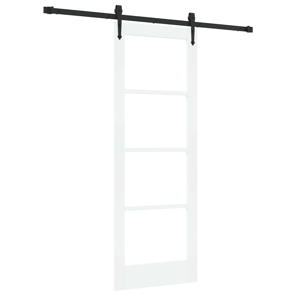 Sliding Door Manual White 73.5 x 198.5 cm Wood and metal