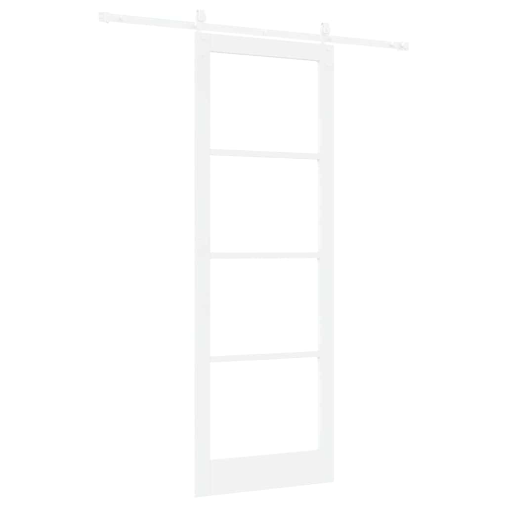 Sliding Door Manual White 83 x 232 cm Wood and metal