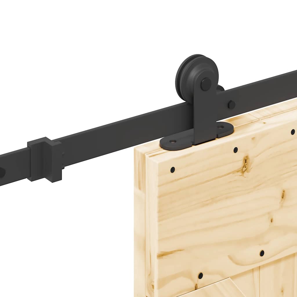 Sliding Door with Hardware Set 70x210 cm Solid Wood Pine