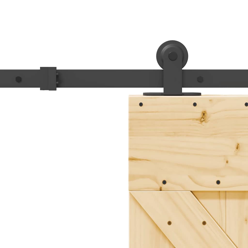 Sliding Door with Hardware Set 70x210 cm Solid Wood Pine