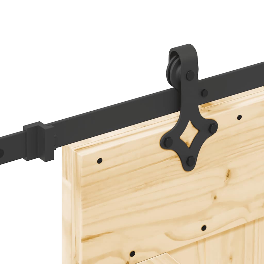 Sliding Door with Hardware Set 70x210 cm Solid Wood Pine