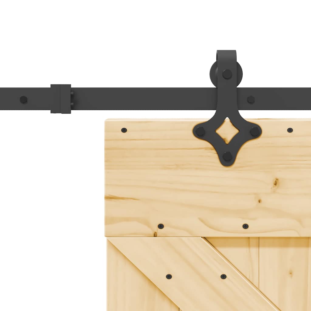 Sliding Door with Hardware Set 70x210 cm Solid Wood Pine