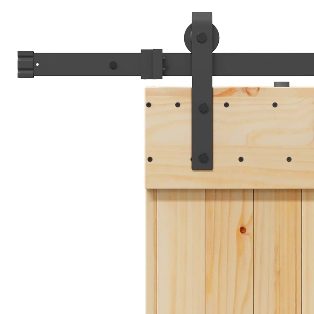 Sliding Door with Hardware Set 70x210 cm Solid Wood Pine