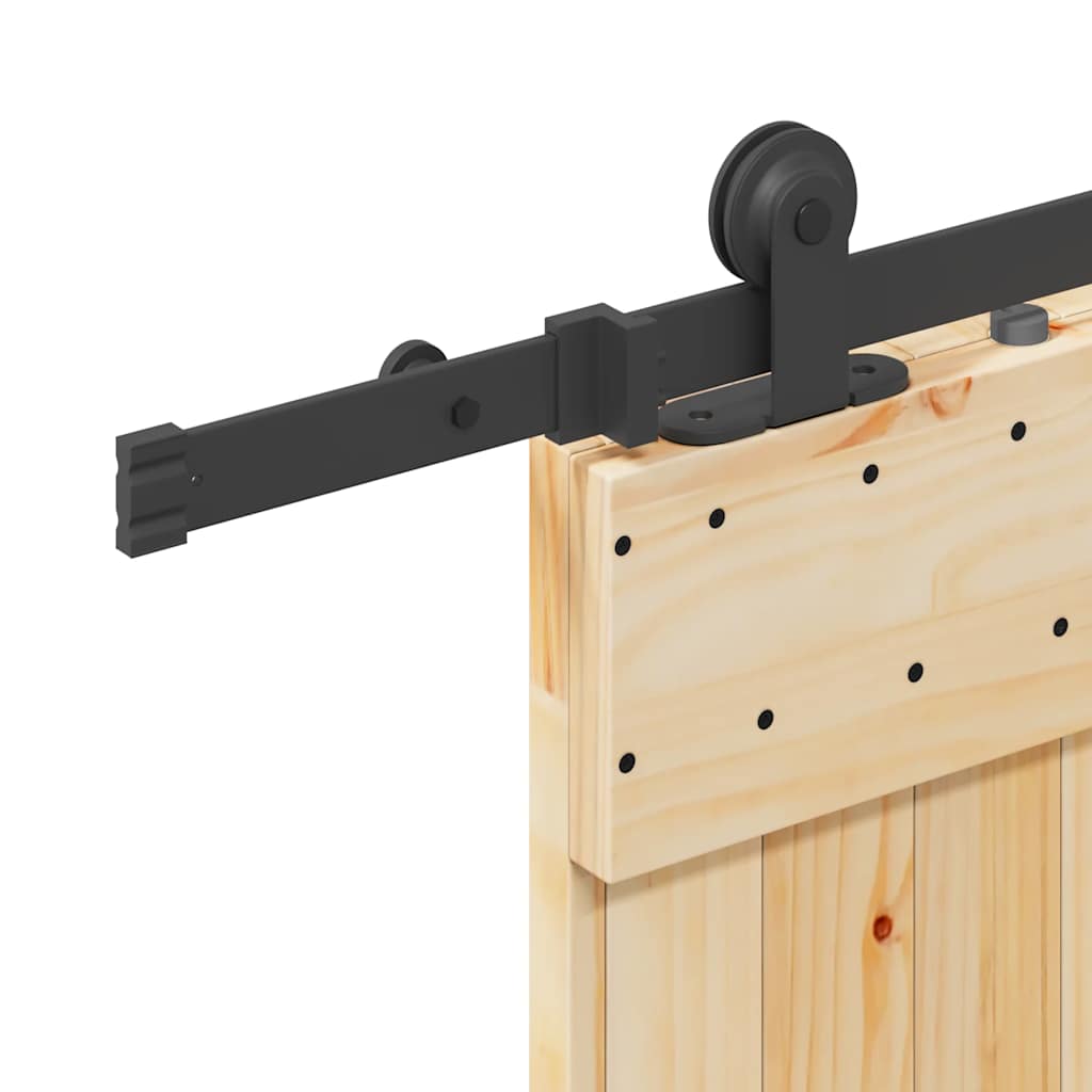 Sliding Door with Hardware Set 70x210 cm Solid Wood Pine