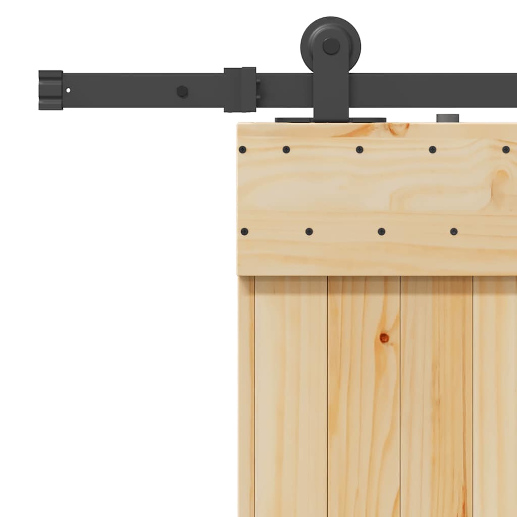 Sliding Door with Hardware Set 70x210 cm Solid Wood Pine