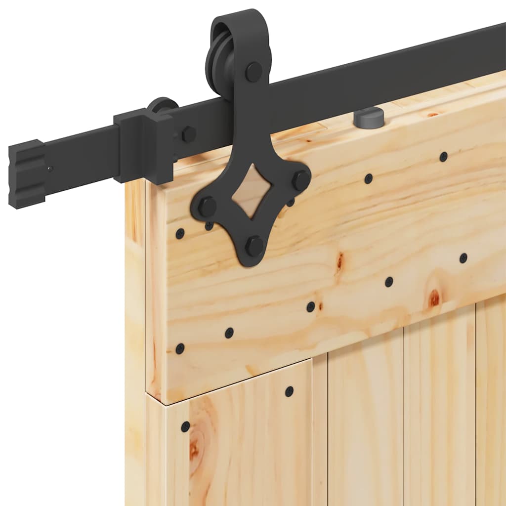Sliding Door with Hardware Set 70x210 cm Solid Wood Pine