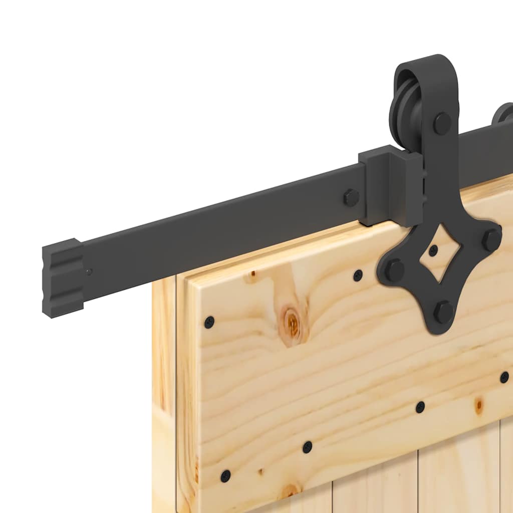 Sliding Door with Hardware Set 70x210 cm Solid Wood Pine