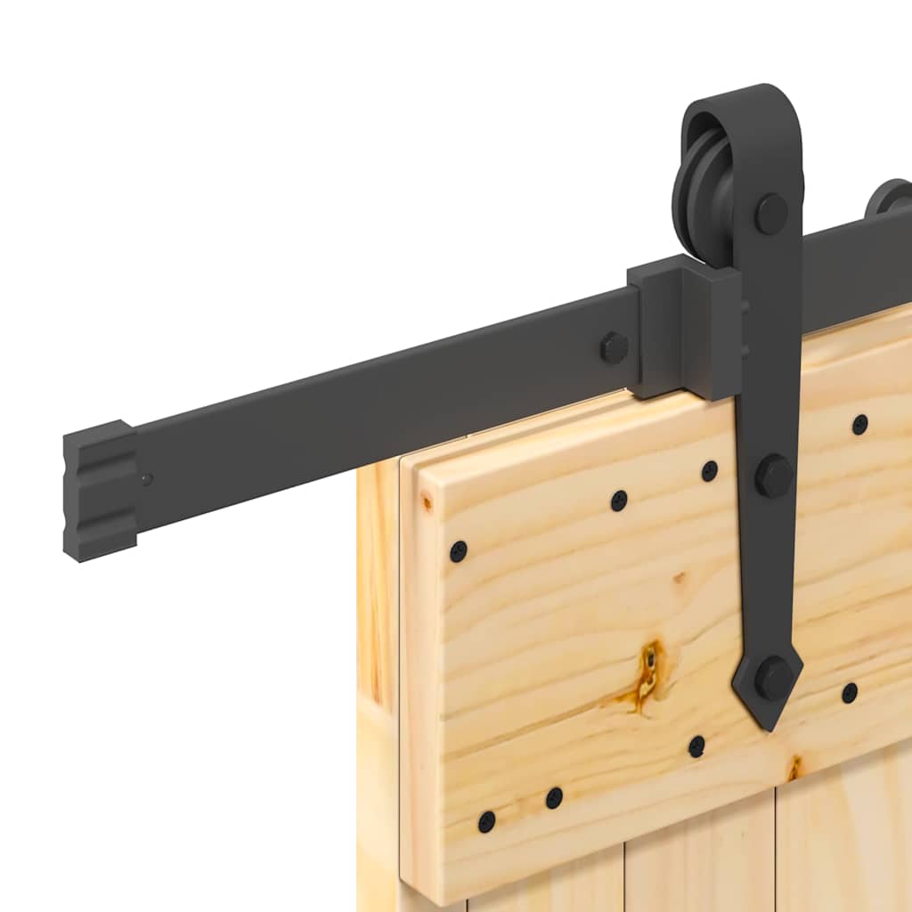 Sliding Door with Hardware Set 70x210 cm Solid Wood Pine
