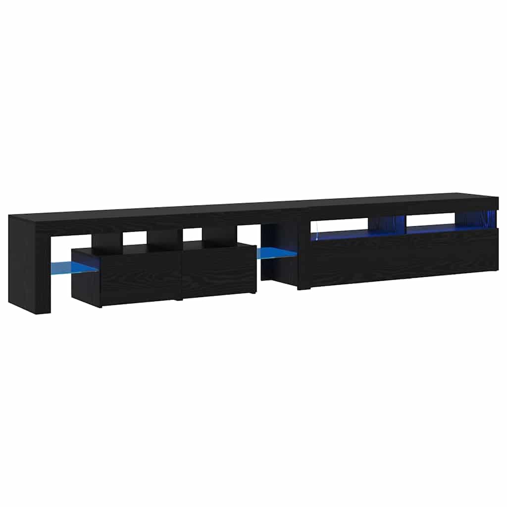 TV Cabinets 2 pcs Black oak 260 x 36.5 x 40 cm Engineered wood