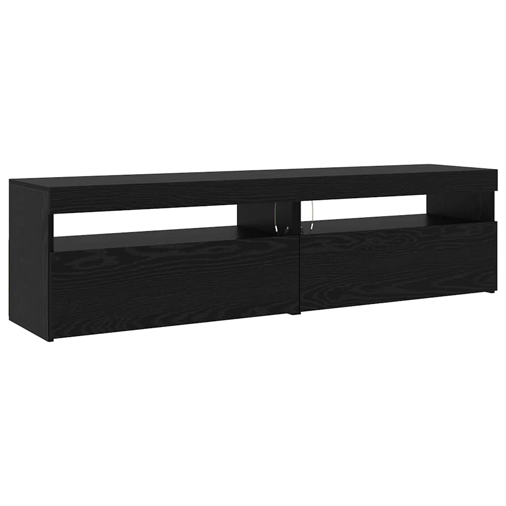 TV Cabinet Set 3 pcs Black oak 270 x 35 x 40 cm Engineered wood