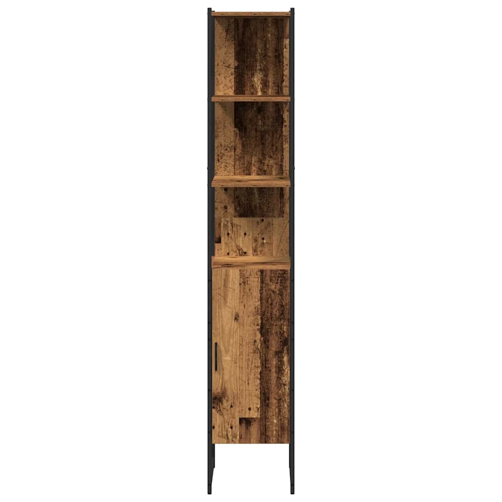 Bathroom Furniture Set 4 pcs Old wood 33 x 33 x 185.5 cm
