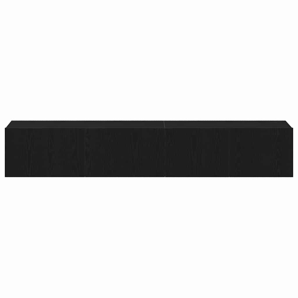 TV Cabinet Set 2 pcs Black oak 100 x 30 x 30 cm Engineered wood