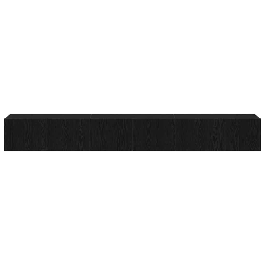 TV Cabinet Set 3 pcs Black oak 80 x 30 x 30 cm Engineered wood