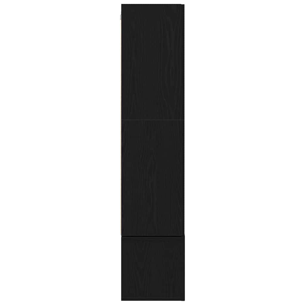 TV Cabinet Set Wall-mounted 6 pcs Black oak 30.5 x 30 x 110 cm