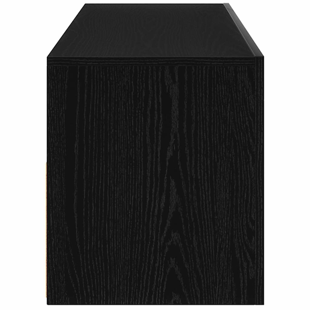 Bedside Cabinet Black oak 60 x 35 x 40 cm Engineered wood