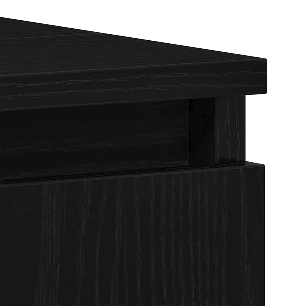 Bathroom Furniture Set with Door 3 pcs Black 30 x 30 x 190 cm