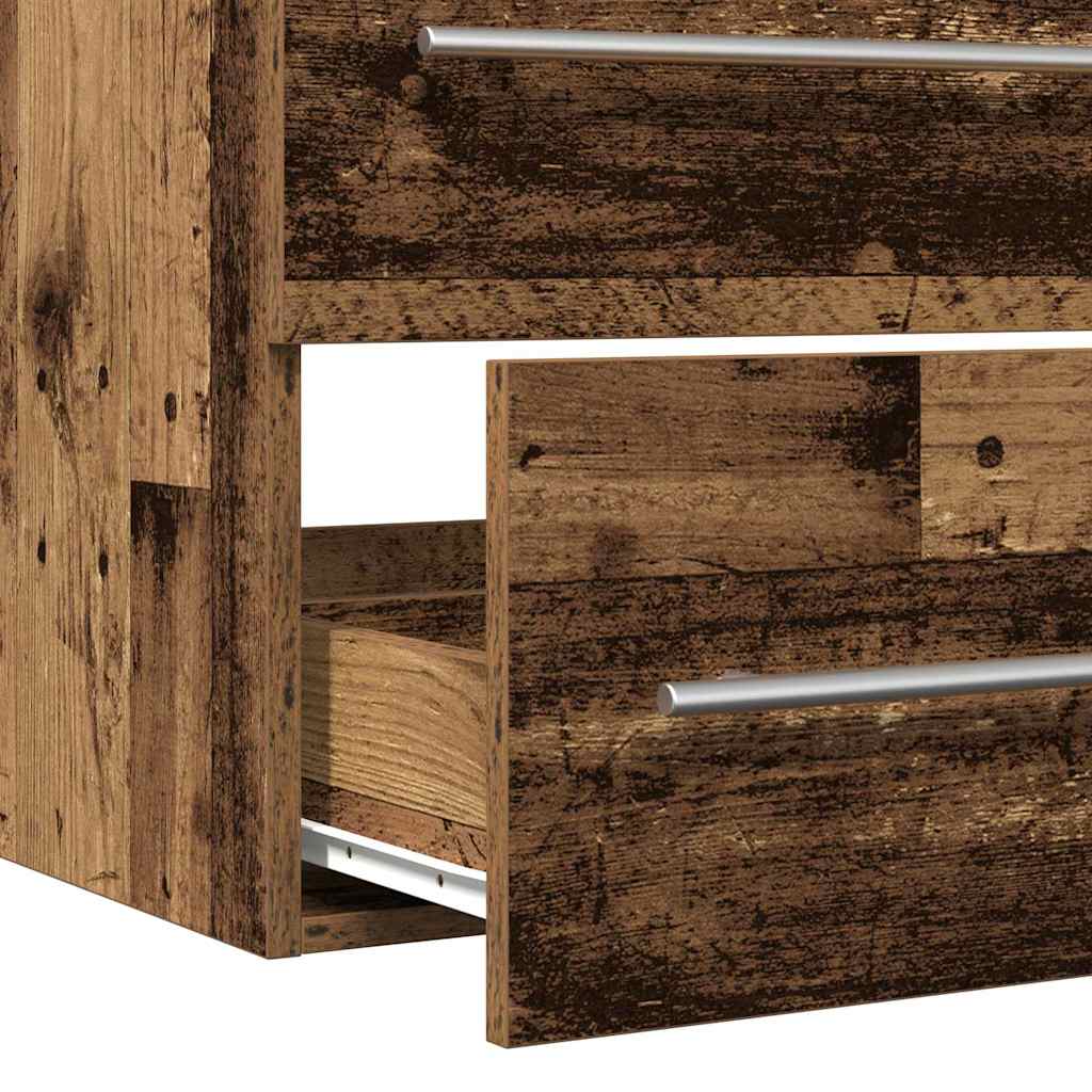 Sink Cabinet with Basin 2 pcs Old wood 100 x 38.5 x 48 cm