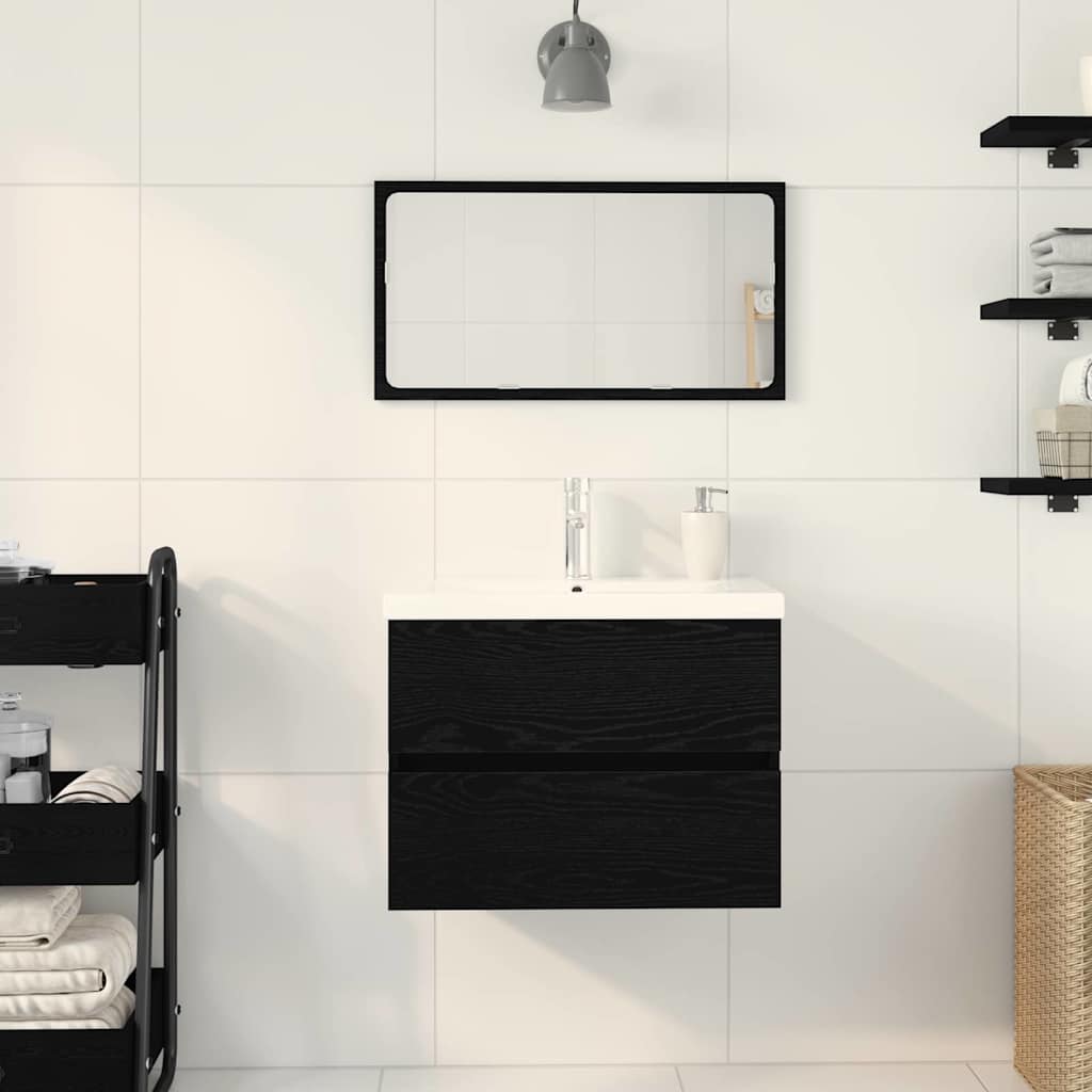 Sink Cabinet Black oak 60 x 39 x 62 cm Engineered wood