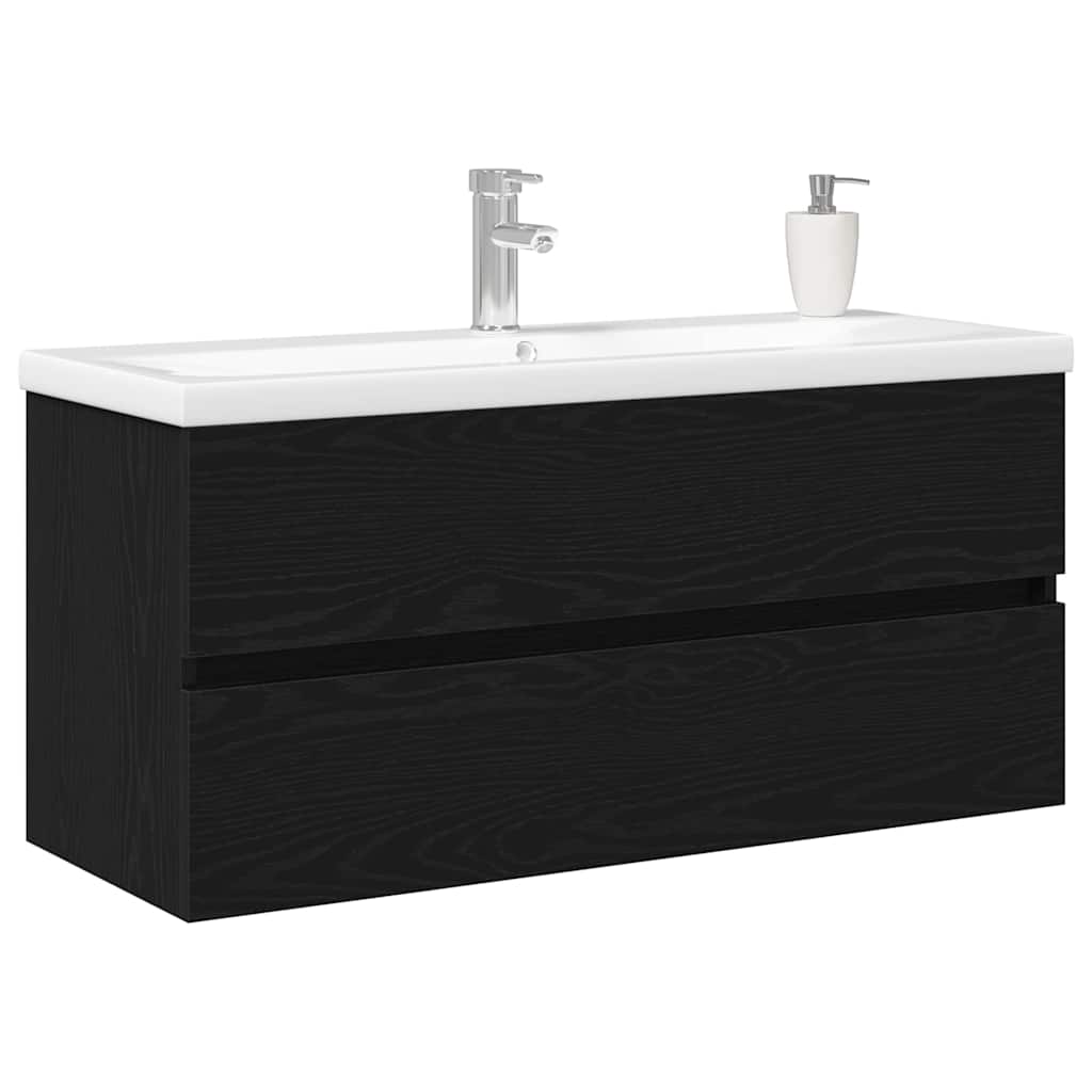 Sink Cabinet Black oak 100 x 39 x 62 cm Engineered wood