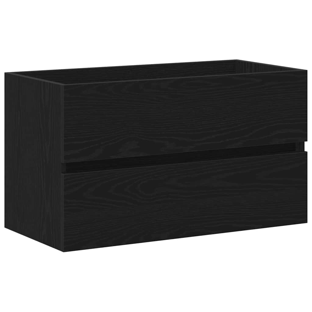 Sink Cabinet Black oak 80 x 39 x 62 cm Engineered wood