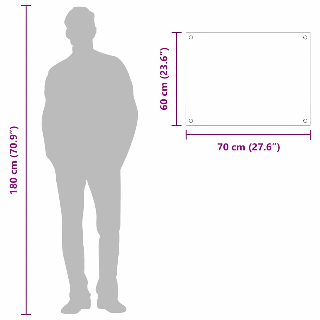 Kitchen Backsplash Yellow 70 x 60 x 0.6 cm Tempered Glass