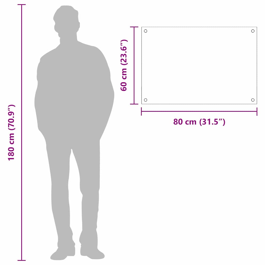 Kitchen Backsplash Yellow 80 x 60 x 0.6 cm Tempered Glass