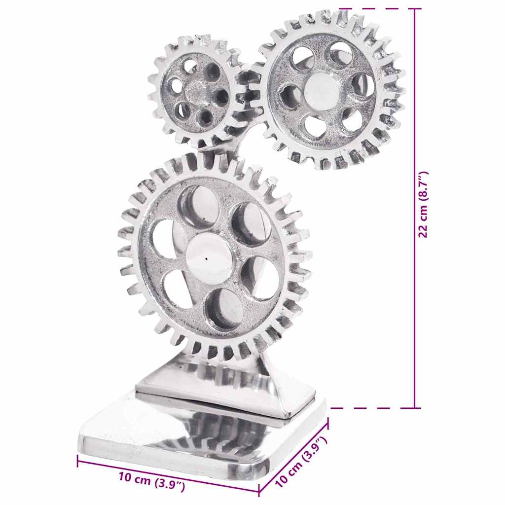 Bookends 2 pcs Silver 10 x 10 x 22 cm Aluminium