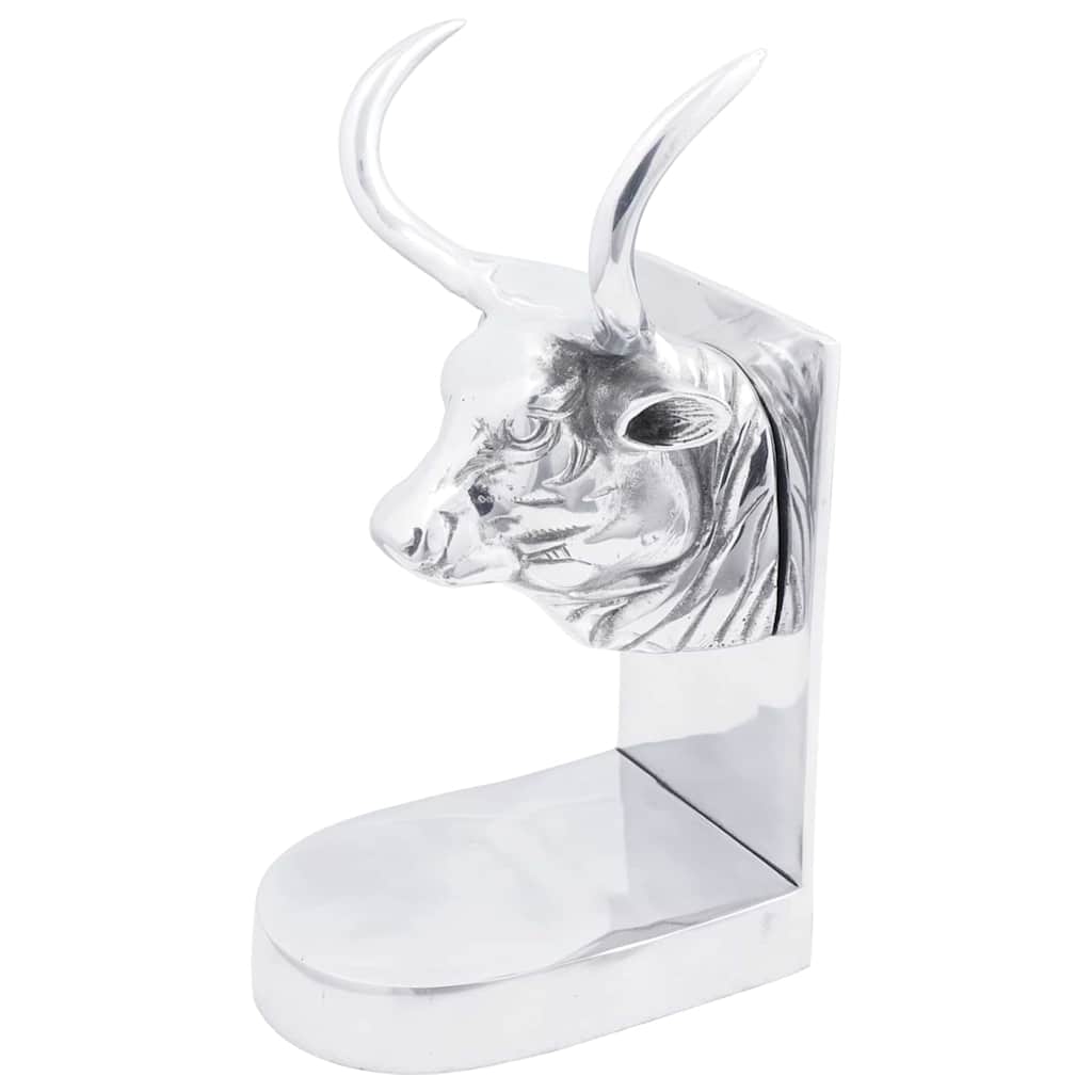 Bookends 2 pcs Silver 17 x 15 x 27 cm Aluminium