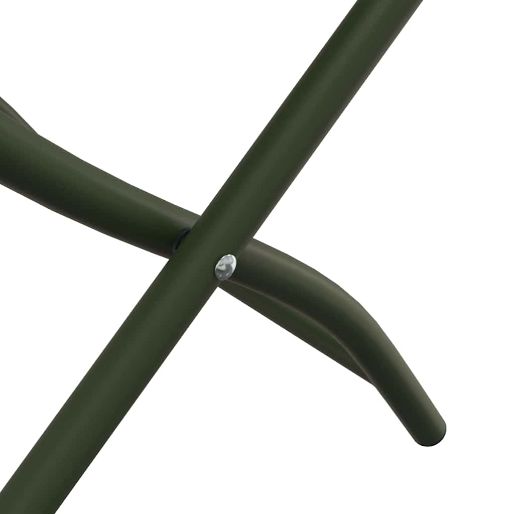 Garden Folding Chair Folding 2 pcs Green 55 x 56.5 x 91cm Steel