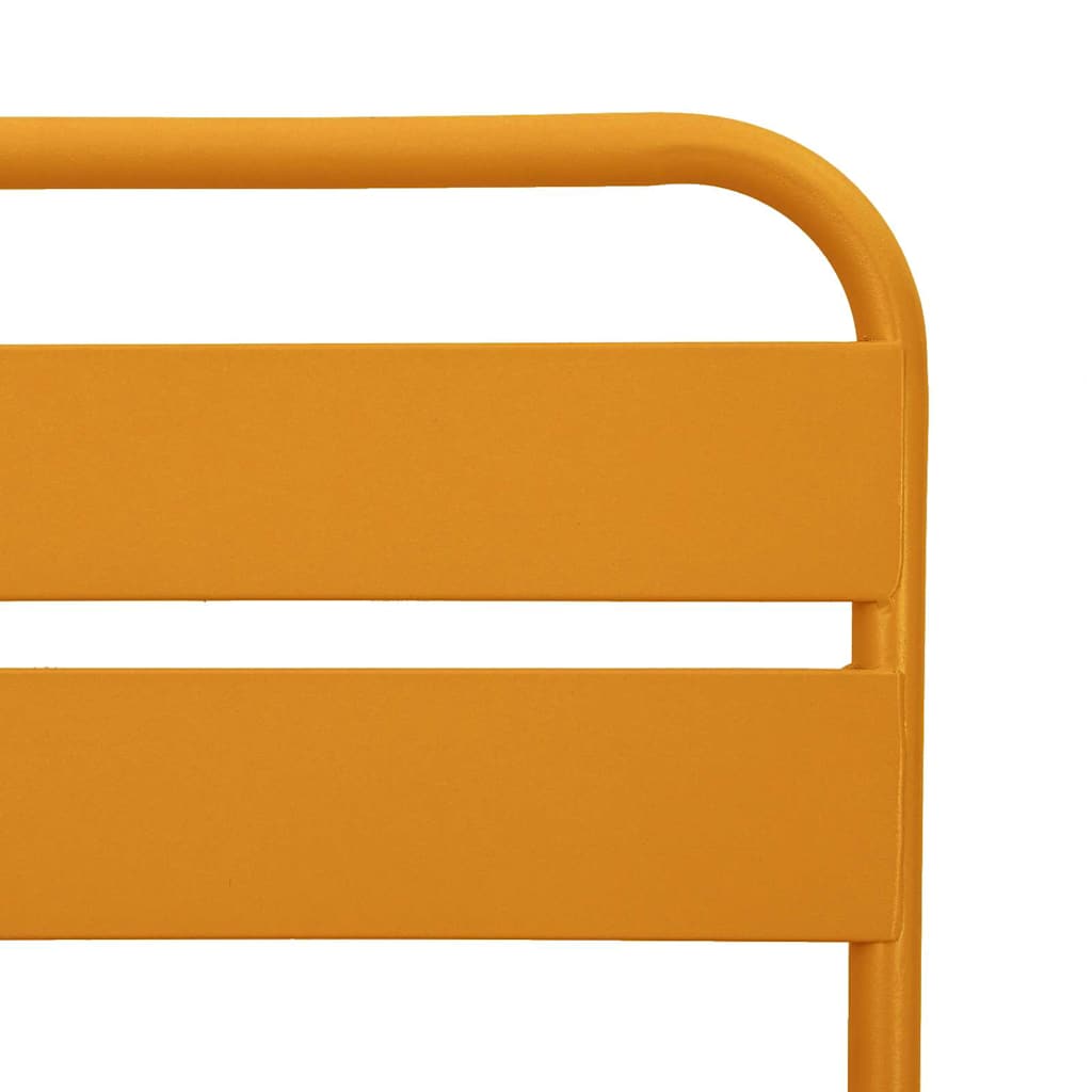 Garden Folding Chair 2 pcs Mustard 55 x 56.5 x 91cm Steel
