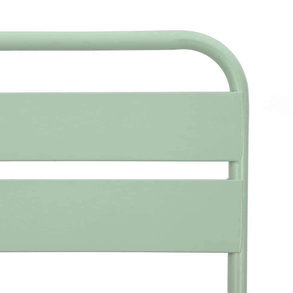 Garden Folding Chair Folding 2 pcs Green 55 x 56.5 x 91cm Steel