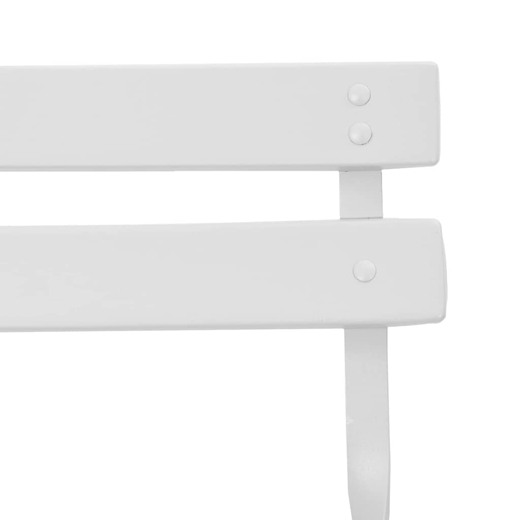 Garden Folding Chair Folding 2 pcs White 42 x 46 x 82cm Steel